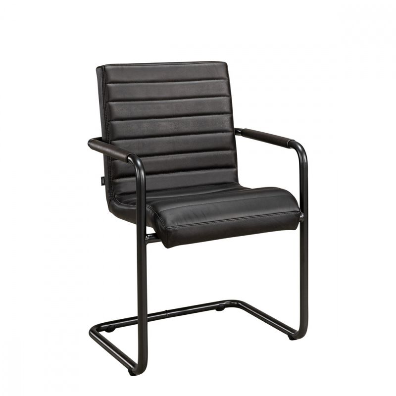 SABINA Dining armchair Matt black taupe