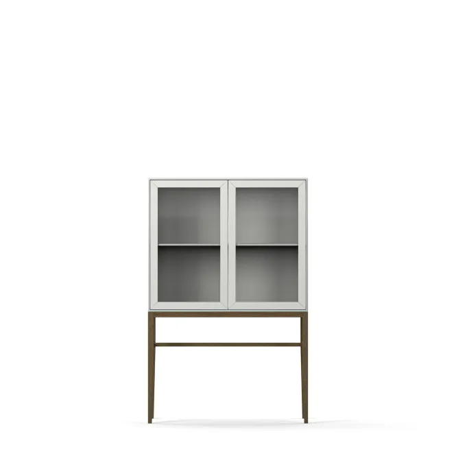 Hovedbilde Edge 2.0 Vitrine høy  White & Burned Walnut ...