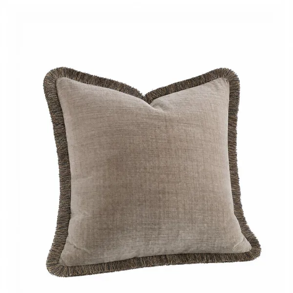 Hovedbilde GABBY taupe putetrekk med frynser fra Artwood