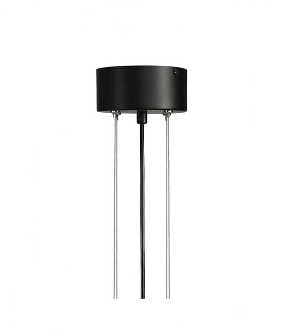 Hovedbilde CALGARY Black leather taklampe
