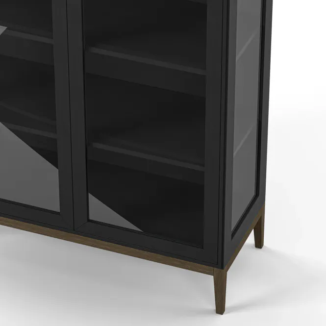 Hovedbilde Edge 2.0 Vitrineskap black  brushed 735ESB- BW ...