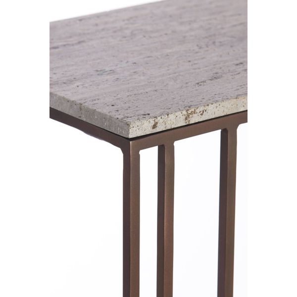 Hovedbilde Side table 41x31x66 cm ROSHAN travertine ...