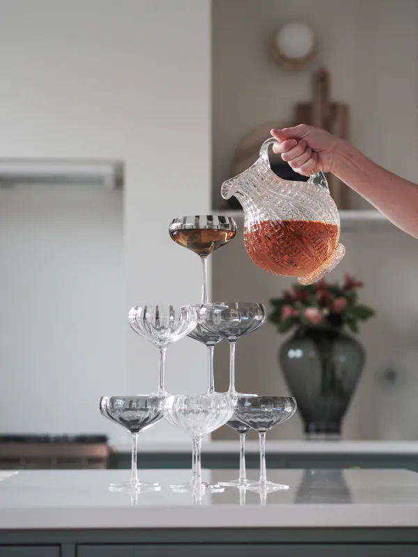 Champagneglass i topaz 