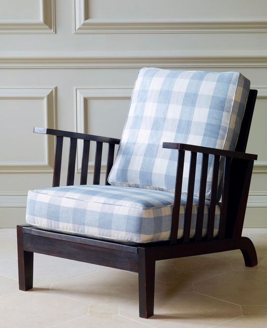 Hovedbilde Stol trukket i stoffet Eaton Check Code  F1001 ...