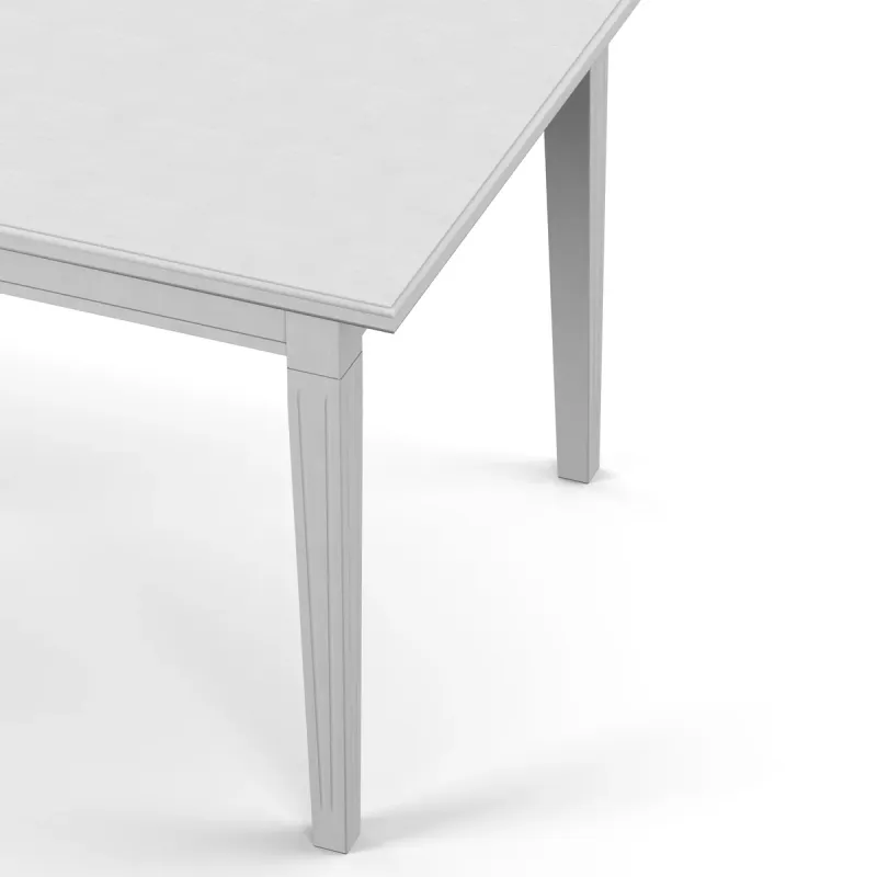 Stockholm spisebord 140 cm med 1 ileggsplate – Whitewash  583WW