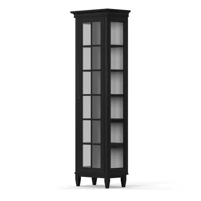 Hovedbilde Stockholm Black  Vitrinskap glassider 533BG
