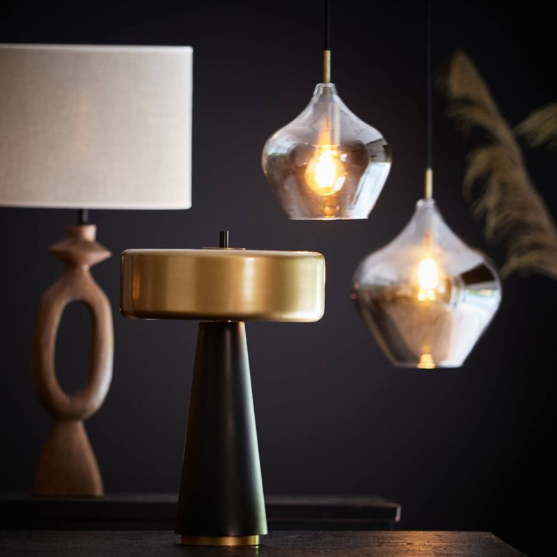 Hanging lamp Ø27x29,5 cm RAKEL antique bronze+smoked  2937527