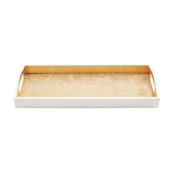 Hovedbilde Pebble Lacquer Bar Tray in Gold - 1 Each Caspari ...