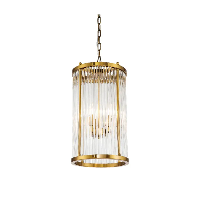 Taklampe Corona Ø30 H50cm gold clear glass