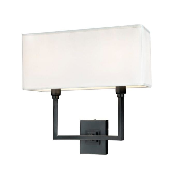Hovedbilde  Vegg lampe Kiev L35xW15xH35CM antrasitt med hvit ...