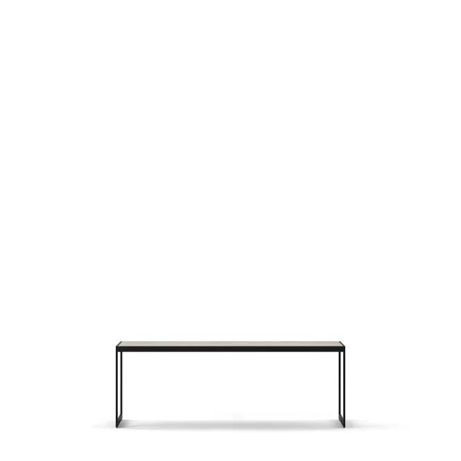Hovedbilde Square sofabord sort metall - med stenplate  ...