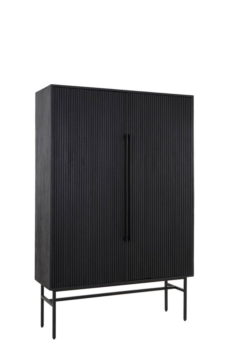 Skap 6778912 - Cabinet 120x40x180 cm ABAGE wood black