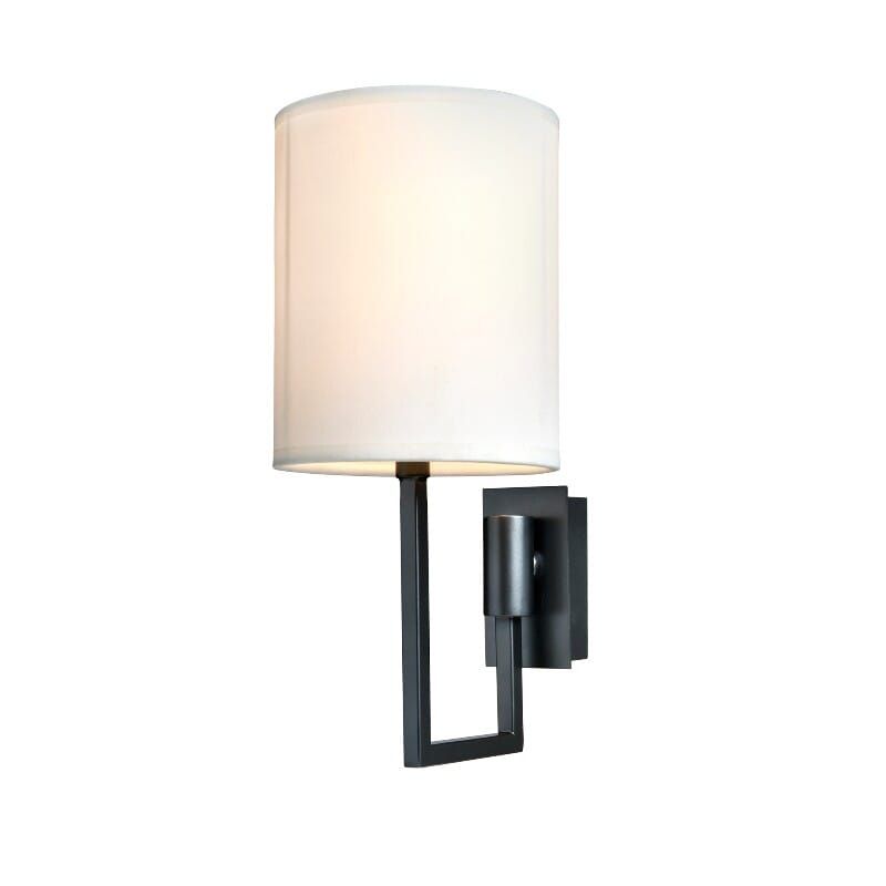  Vegg lampe Dublin L13xW18xH30CM antrasitt med hvit skjerm  Vare